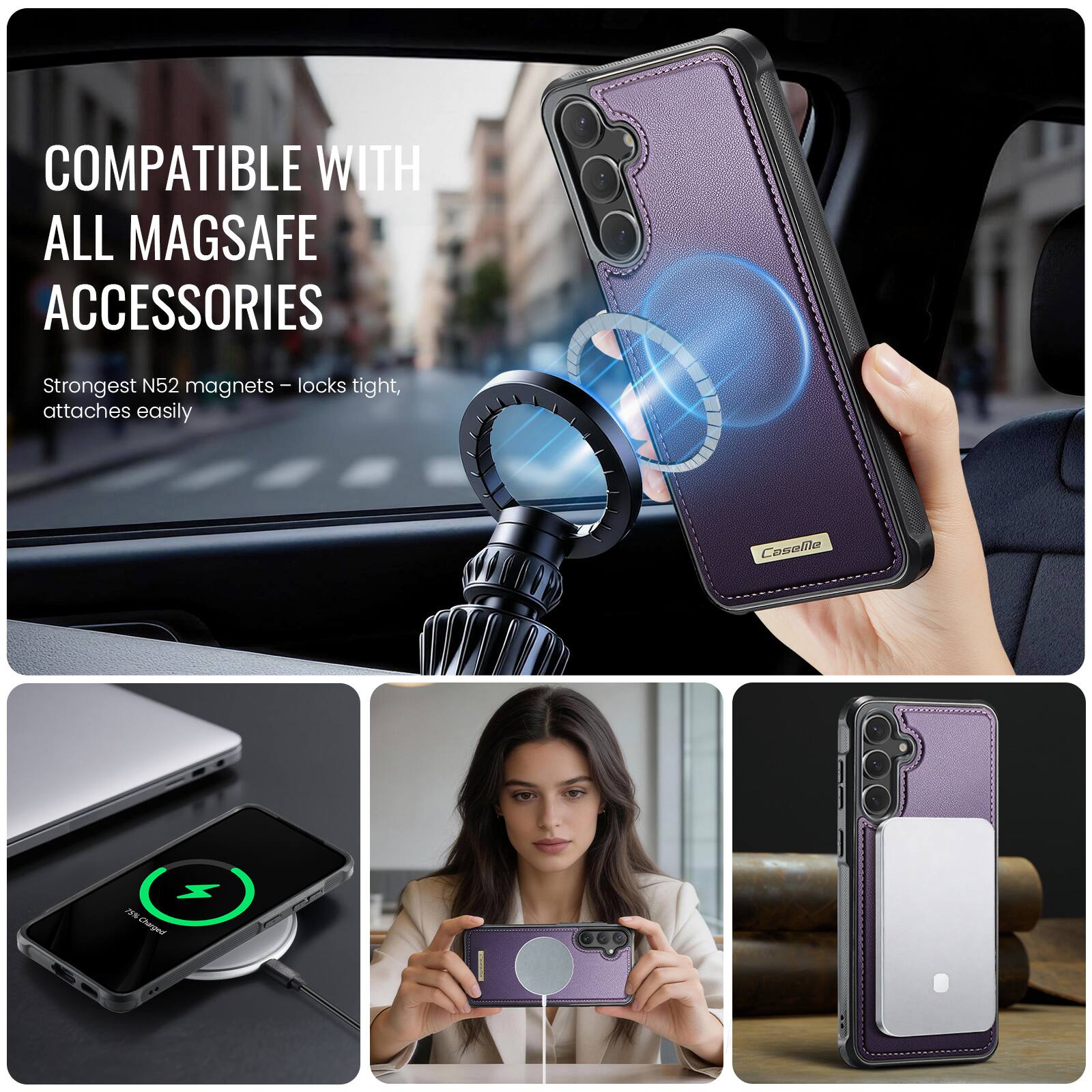 COMPATIBLE WITH ALL MAGSAFE ACCESSORIES

Strongest N52 magnets – locks tight, attaches easily