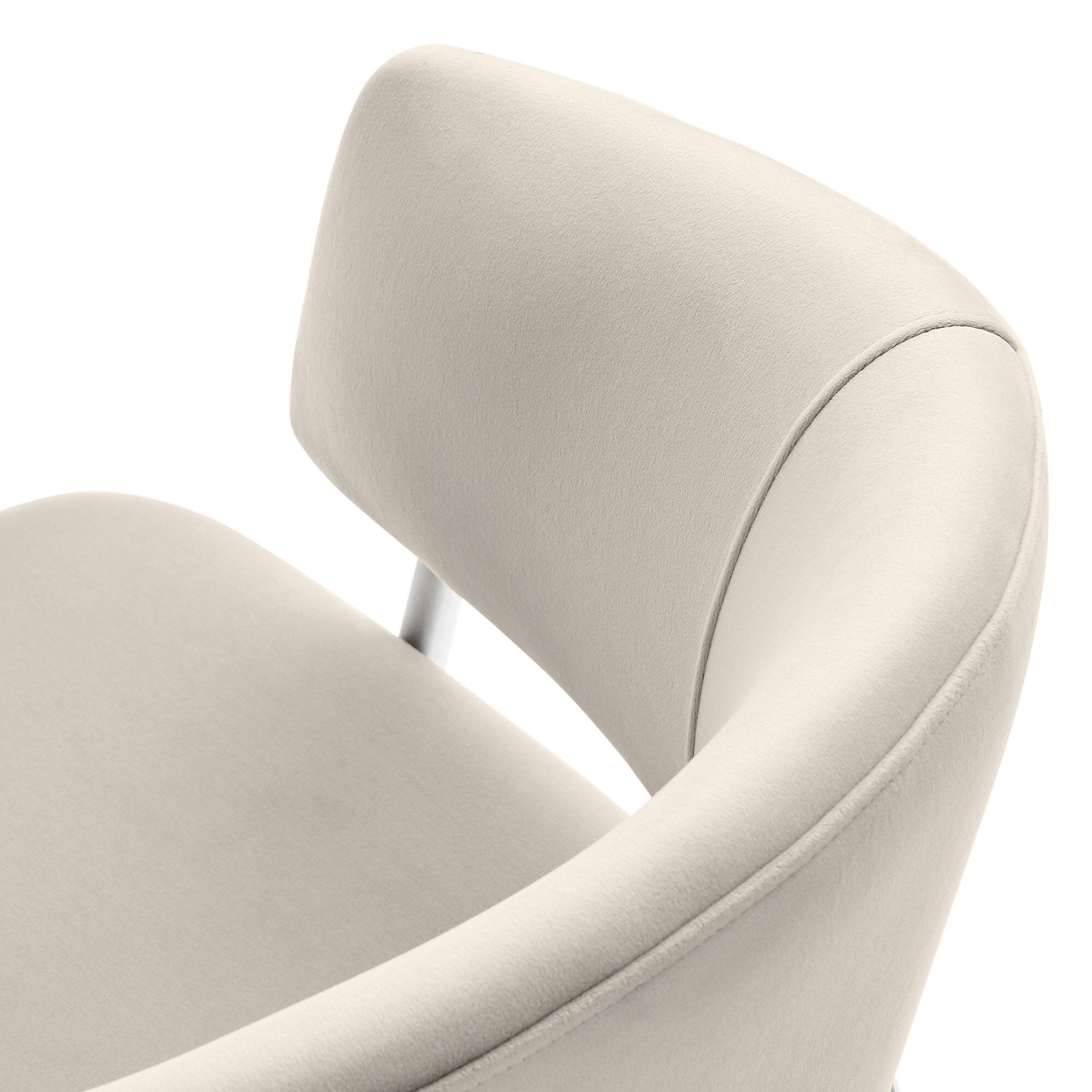Alt View 4. Modway - Nella Upholstered Performance Velvet Dining Chair Set of 2 by Modway - Silver.