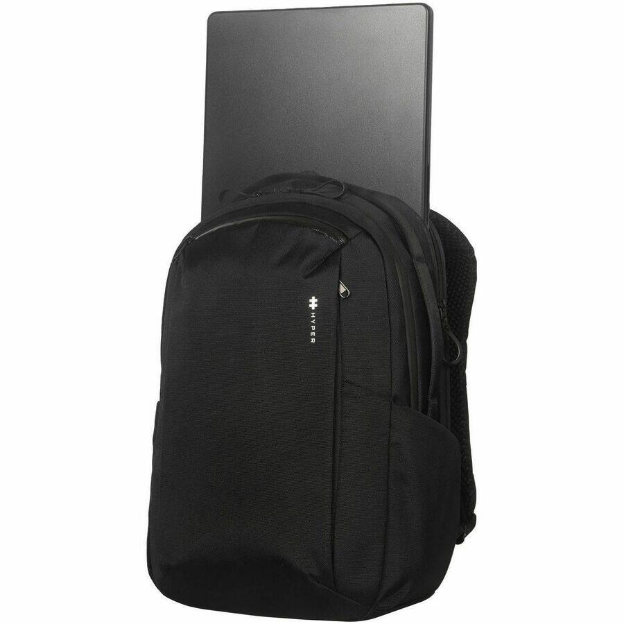 Alt View 3. Hyper - Hyper HP21PBKGL Carrying Case (Backpack) for 16" Notebook - Black - Weather Resistant Exterior, Abrasion Resistant - Black.