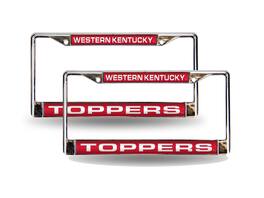 Rico Industries - Western Kentucky Hilltoppers Chrome Metal Laser License Plate Frame - Set of 2 Frames - Multi