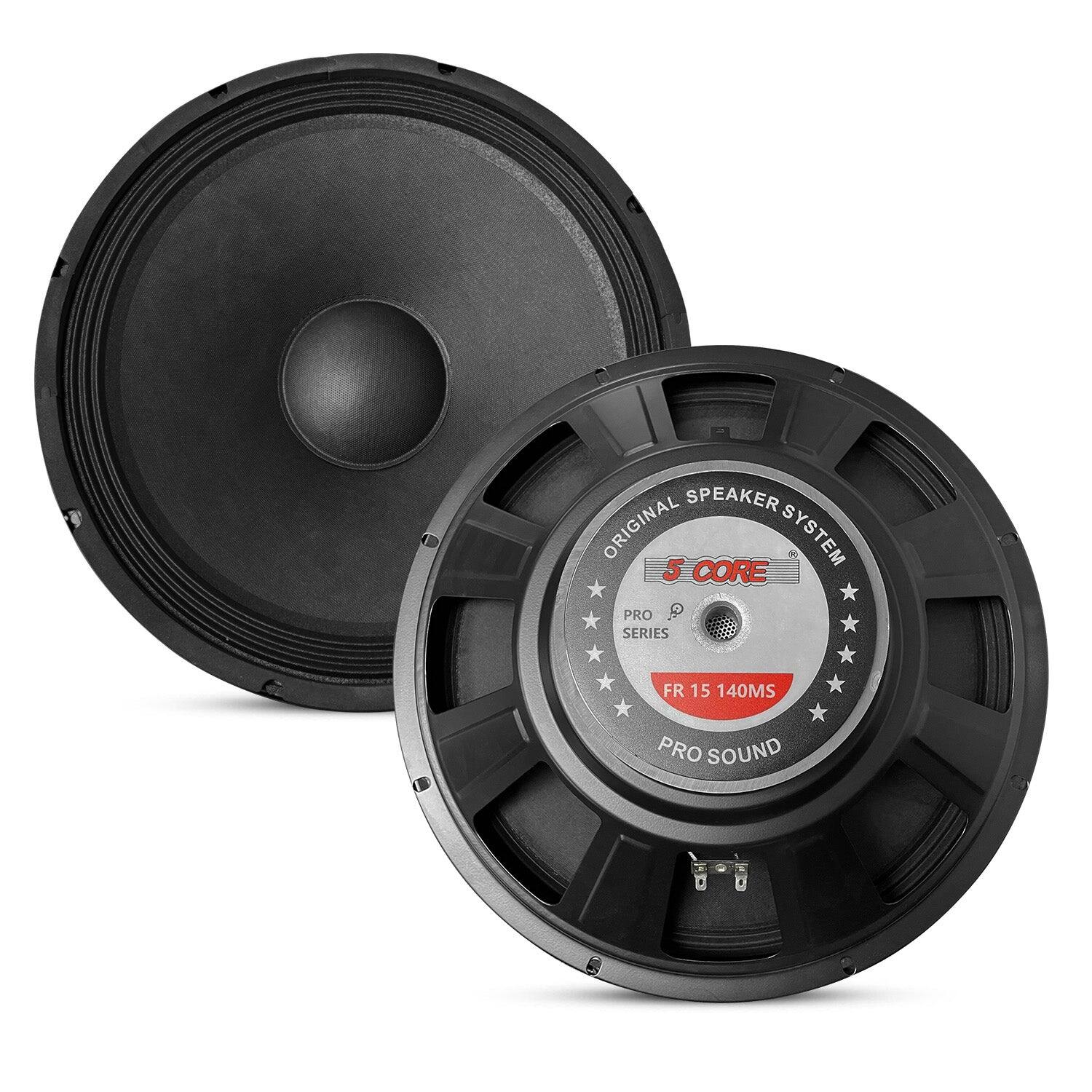 5 CORE - 15" Subwoofer Speaker 2000W Full Range PA DJ Audio Sub Woofer 8Ohm Bass Replacement Driver - Black