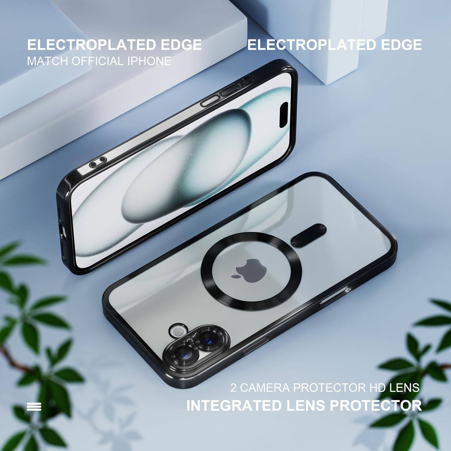 ELECTROPLATED EDGE, MATCH OFFICIAL IPHONE, 2 CAMERA PROTECTOR HD LENS, INTEGRATED LENS PROTECTOR
