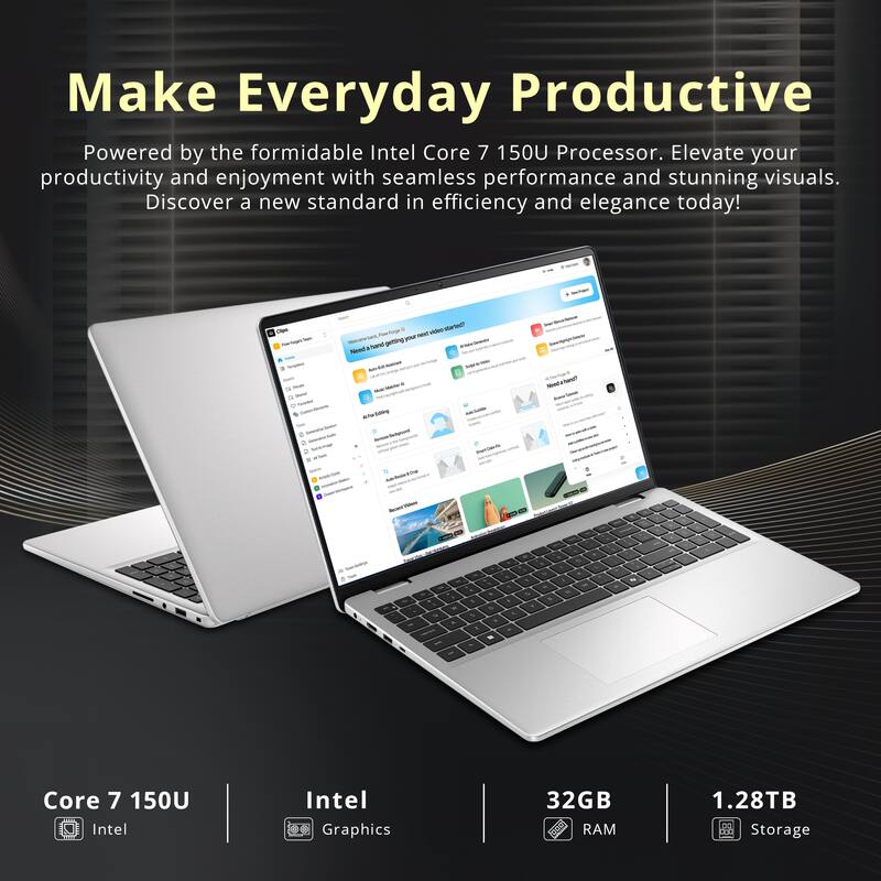 Make Everyday Productive

Powered by the formidable Intel Core 7 1500 Processor. Elevate your productivity and enjoyment with seamless performance and stunning visuals. Discover a new standard in efficiency and elegance today!

Core 7 1500U  
Intel Graphics  
32GB RAM  
1.28TB Storage