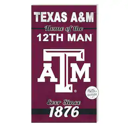 Jardine - Texas A&M Aggies 11'' x 20'' Home Of The Sign - Maroon