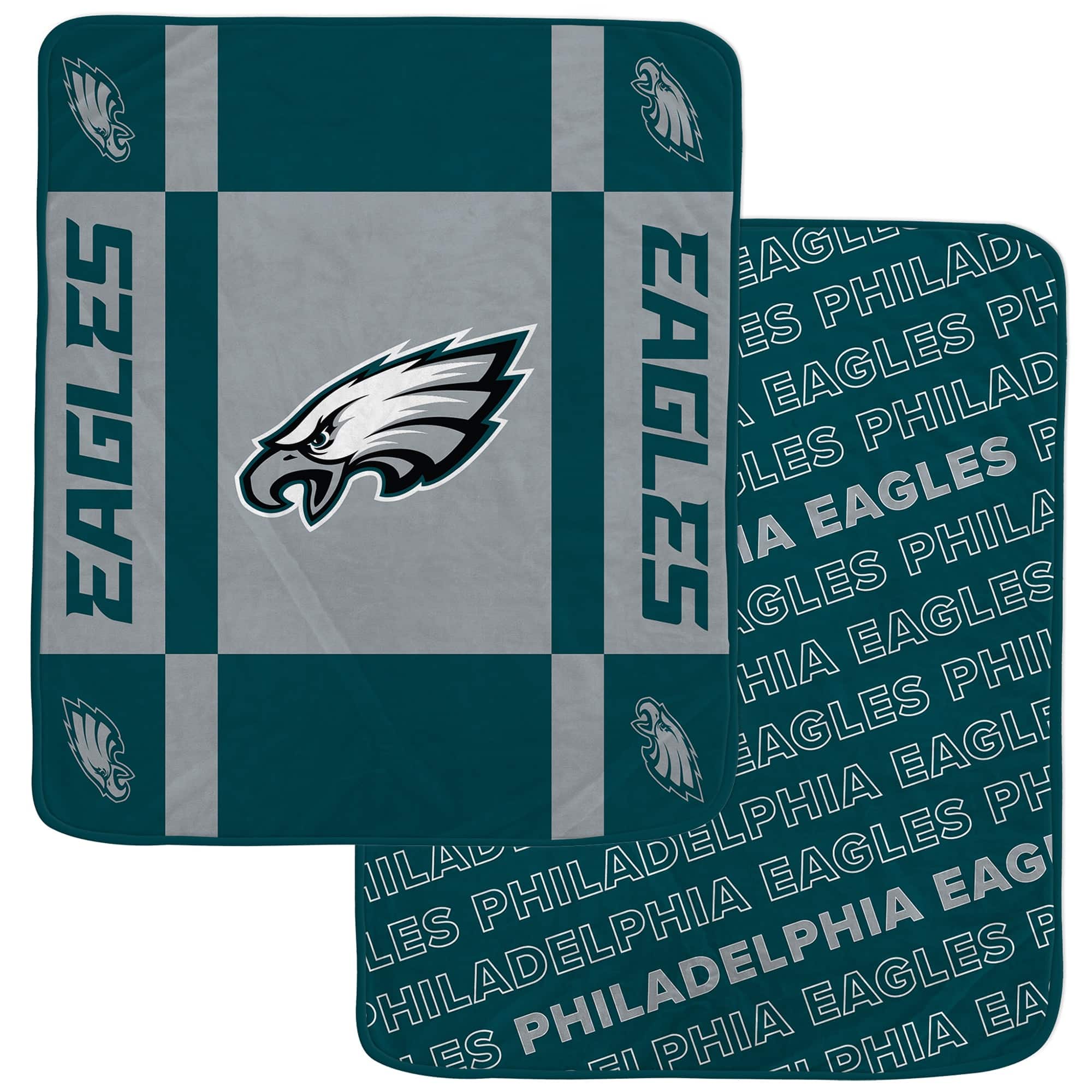 Pegasus - Philadelphia Eagles 60- x 70- Reverse Block Double-Sided Ultra Cozy Blanket - Multicolor