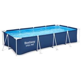Bestway - Steel Pro 13 Foot x 32 Inch Rectangular Above Ground Swimming Pool - Blue