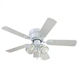 Portage Bay - Renton Ceiling Fan with 5 Reversible Blades & Motor, 42" - White