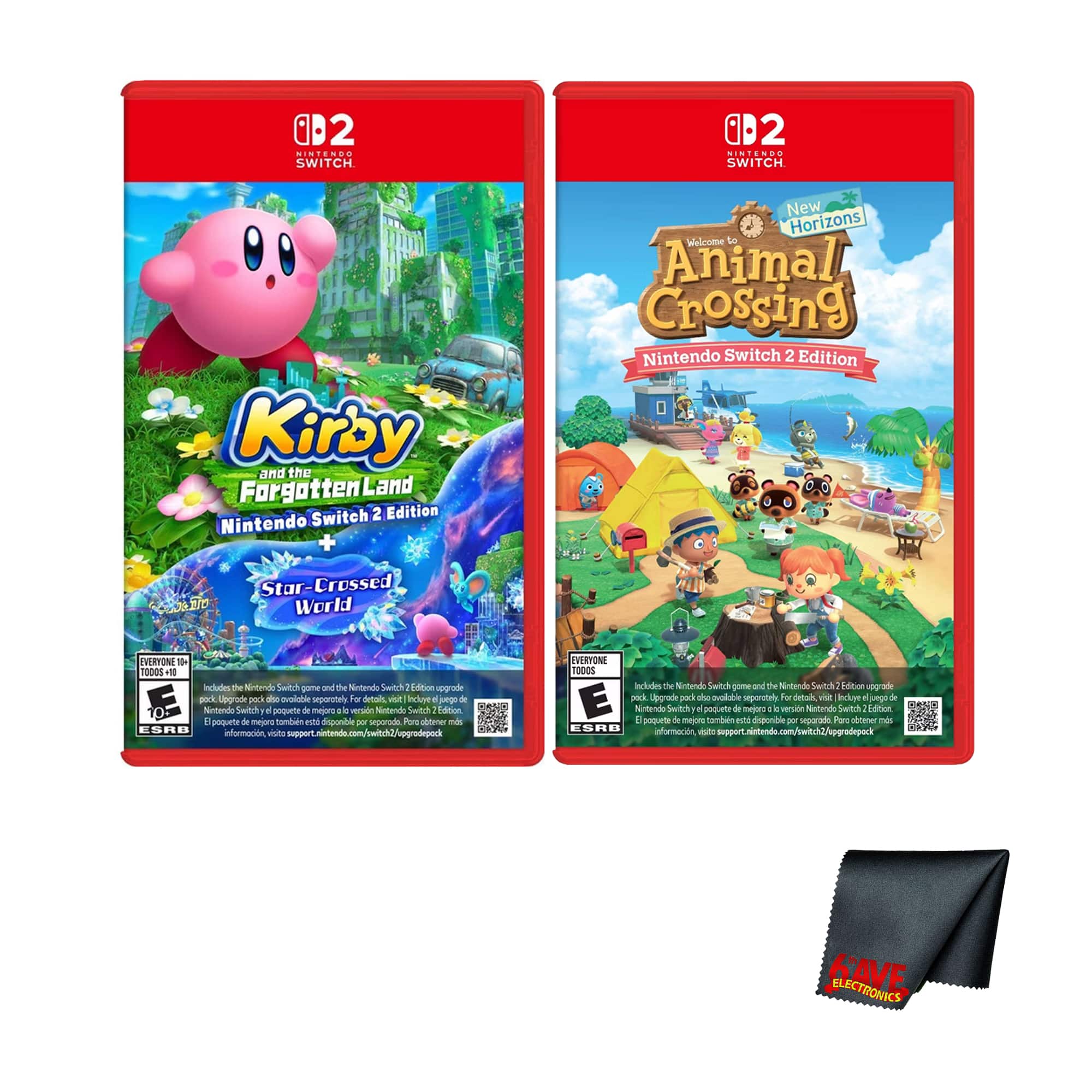 Animal Crossing New Horizons For Switch 2 Edition + Kirby and the Forgotten Land + Star-Crossed World - Nintendo Switch 2