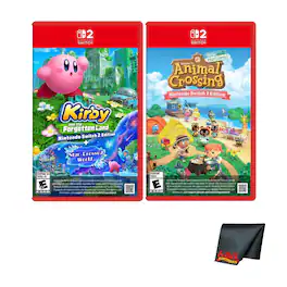 Animal Crossing New Horizons For Switch 2 Edition + Kirby and the Forgotten Land + Star-Crossed World - Nintendo Switch 2