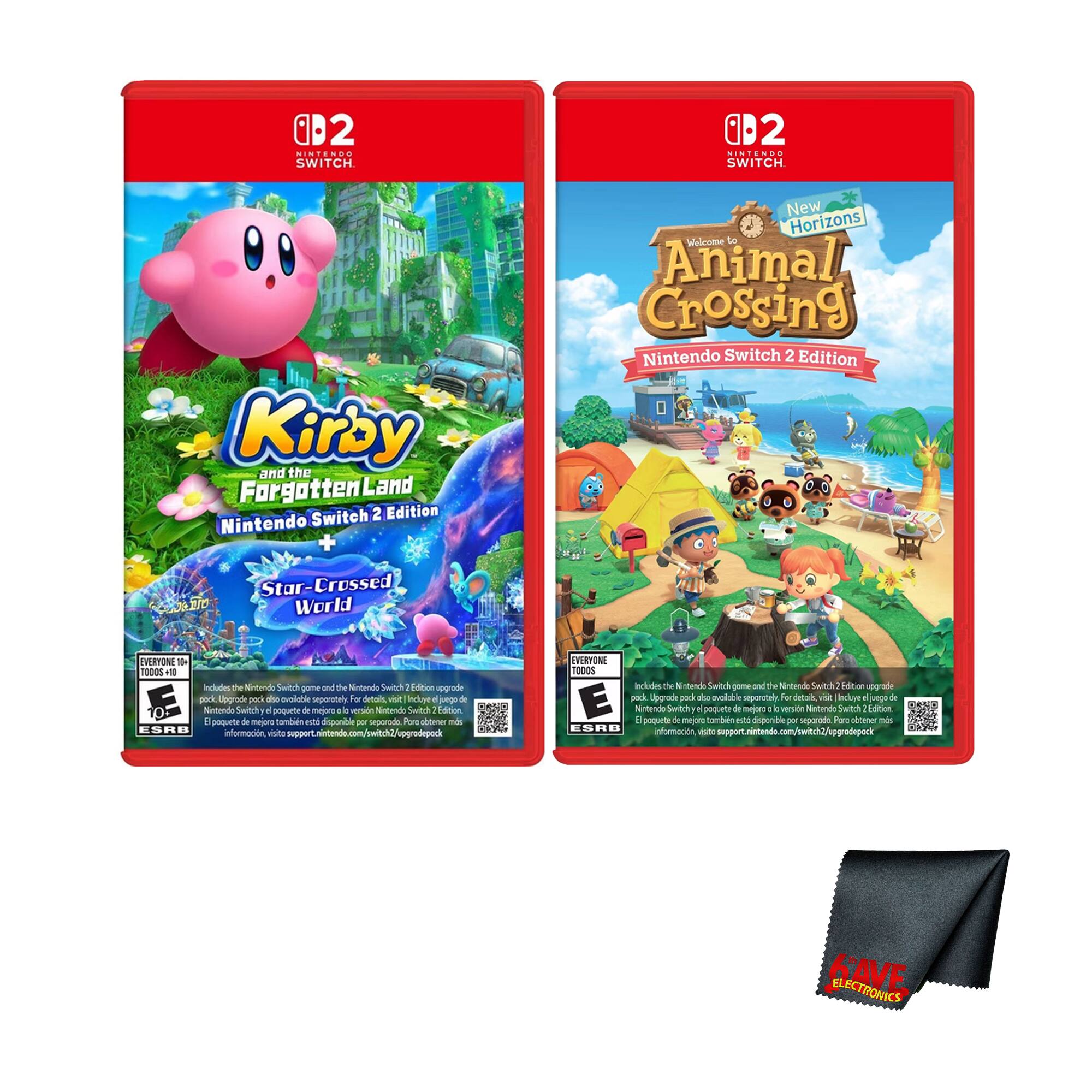 2 Nintendo Switch D2 Nintendo Switch Kirby and the Forgotten Land Switch 2 Edition Nintendo + New Horizons Welcome to Animal Crossing Nintendo Switch 2 Edition 2 Star-Crossed World EVERYONE - TODOS 10+ Includes the Nintendo Switch game and the Nintendo Switch 2 Edition upgrade. The Nintendo Switch 2 Edition upgrade is available separately. For more information, visit support.nintendo.com/upgrade/pack. EVERYONE - TODOS 10+ Includes the Nintendo Switch game and the Nintendo Switch 2 Edition upgrade. The Nintendo Switch 2 Edition upgrade is available separately. For more information, visit support.nintendo.com/upgrade/pack. - T (Teen 13+)