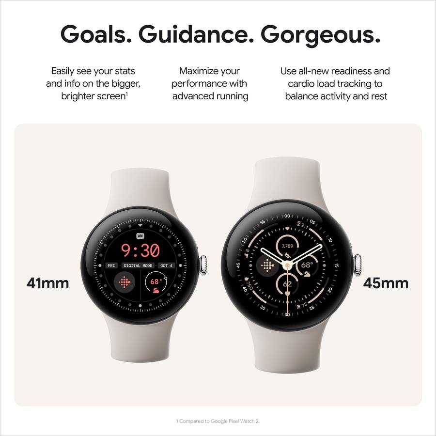 Google Pixel Watch 3 (45mm) Smartwatch with Obsidian Band Google Pixel Watch 3 (45mm) Smartwatch with Obsidian Band