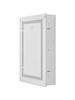 Front. VEVOR - Structured Media Enclosure, 20-Inch, Recessed in-Wall Media Box with Cover, Wall-Mount Cable Management Box Kit - White.