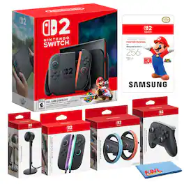 Switch 2 Bundle Mario Kart World 256GB Pro Controller - Nintendo Switch 2