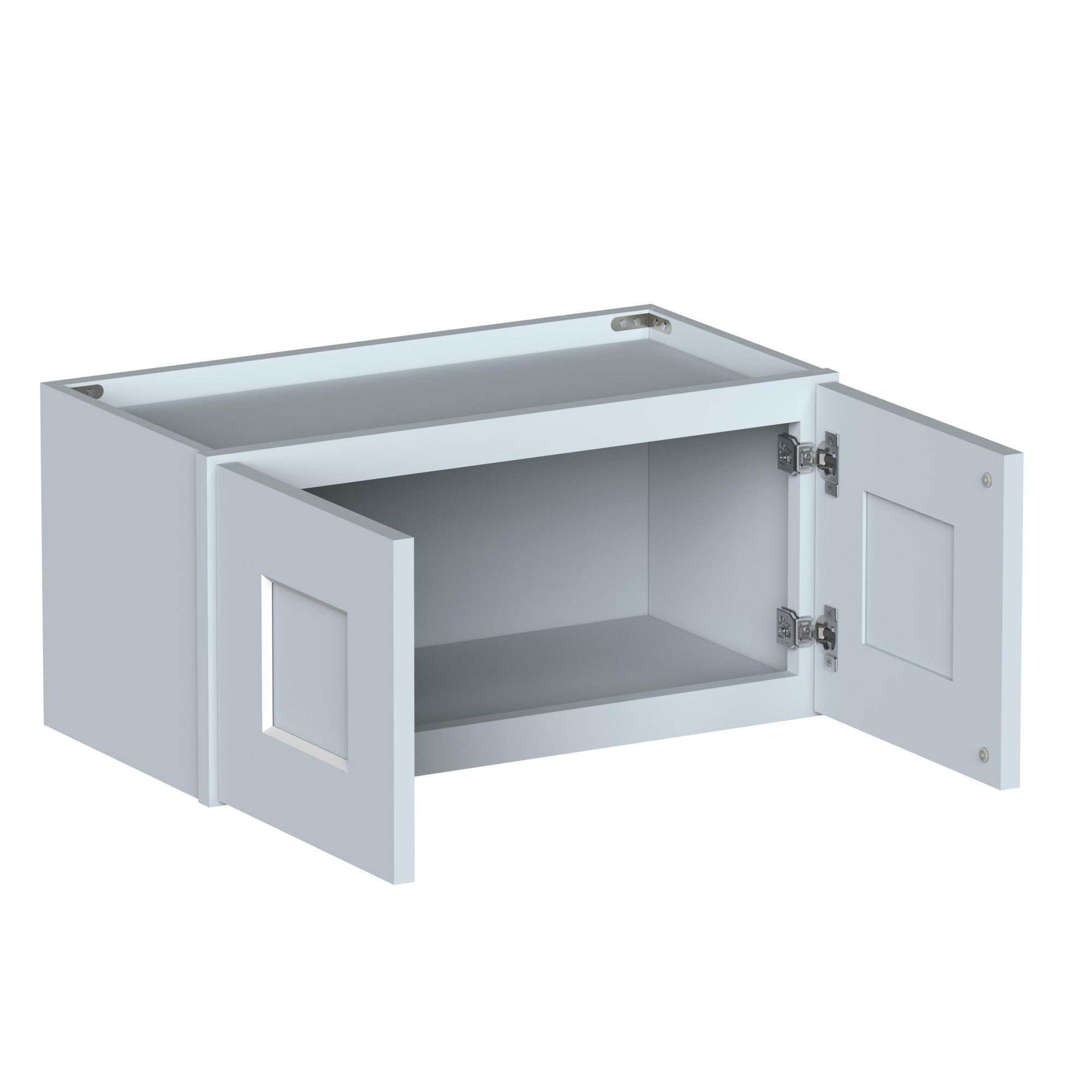 Alt View 2. Boyel Living - 24in.W x12in.D x12in.H WALL CABINET Fully assembled Cabinet With Two HDF Doors - Gray.