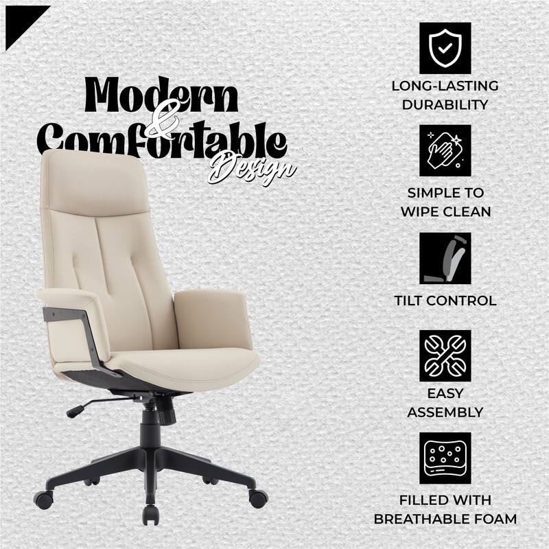 Modern Comfortable Design

- LONG-LASTING DURABILITY
- SIMPLE TO WIPE CLEAN
- TILT CONTROL
- EASY ASSEMBLY
- FILLED WITH BREATHABLE FOAM