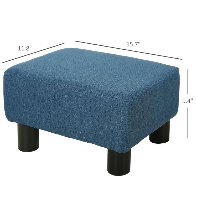 PULUZ Ottoman Foot Rest, Small Foot Stool with Linen Fabric Upholstery ...