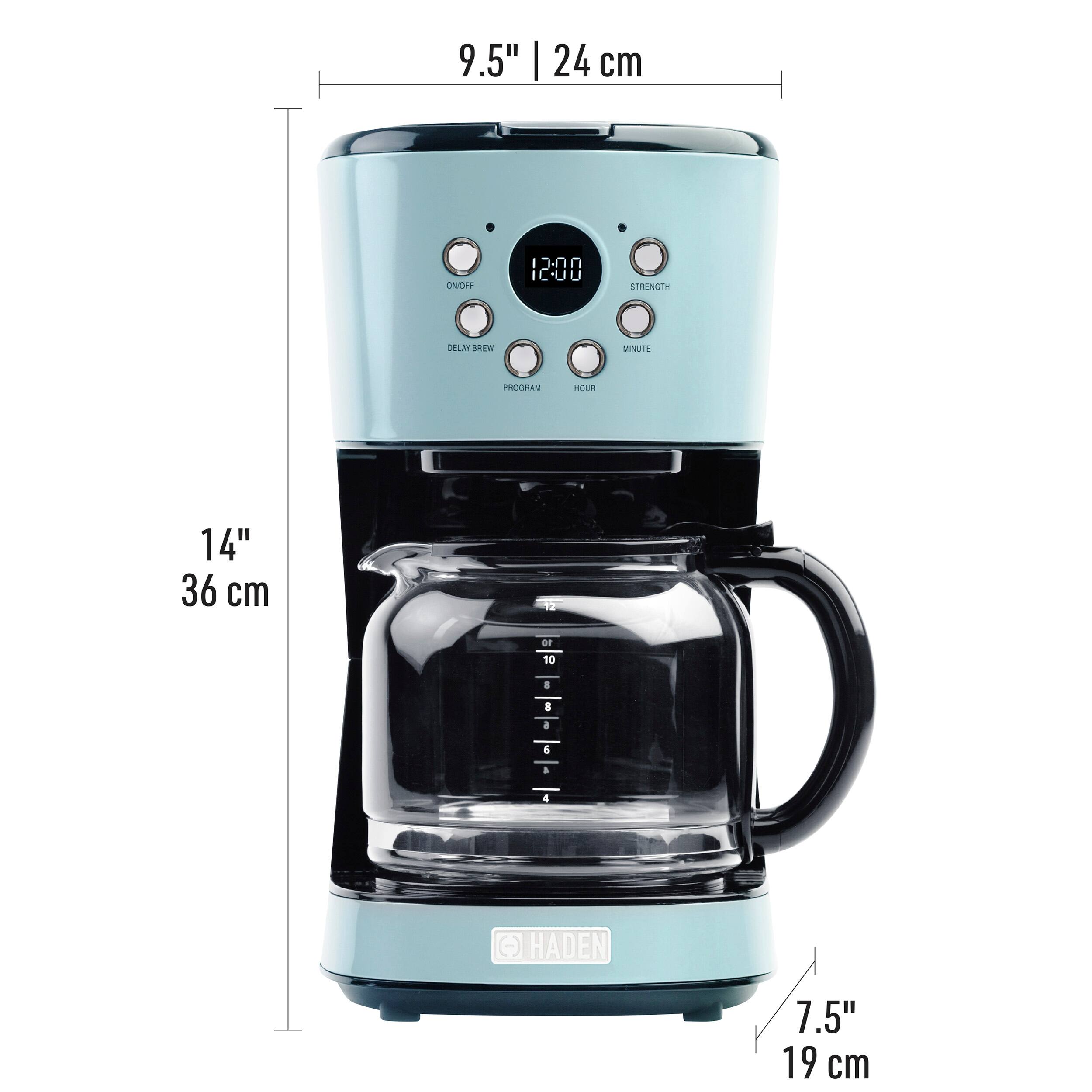 Alt View 14. Haden - 12-Cup Programmable Coffee Maker with Strength Control and Timer - Turquoise.