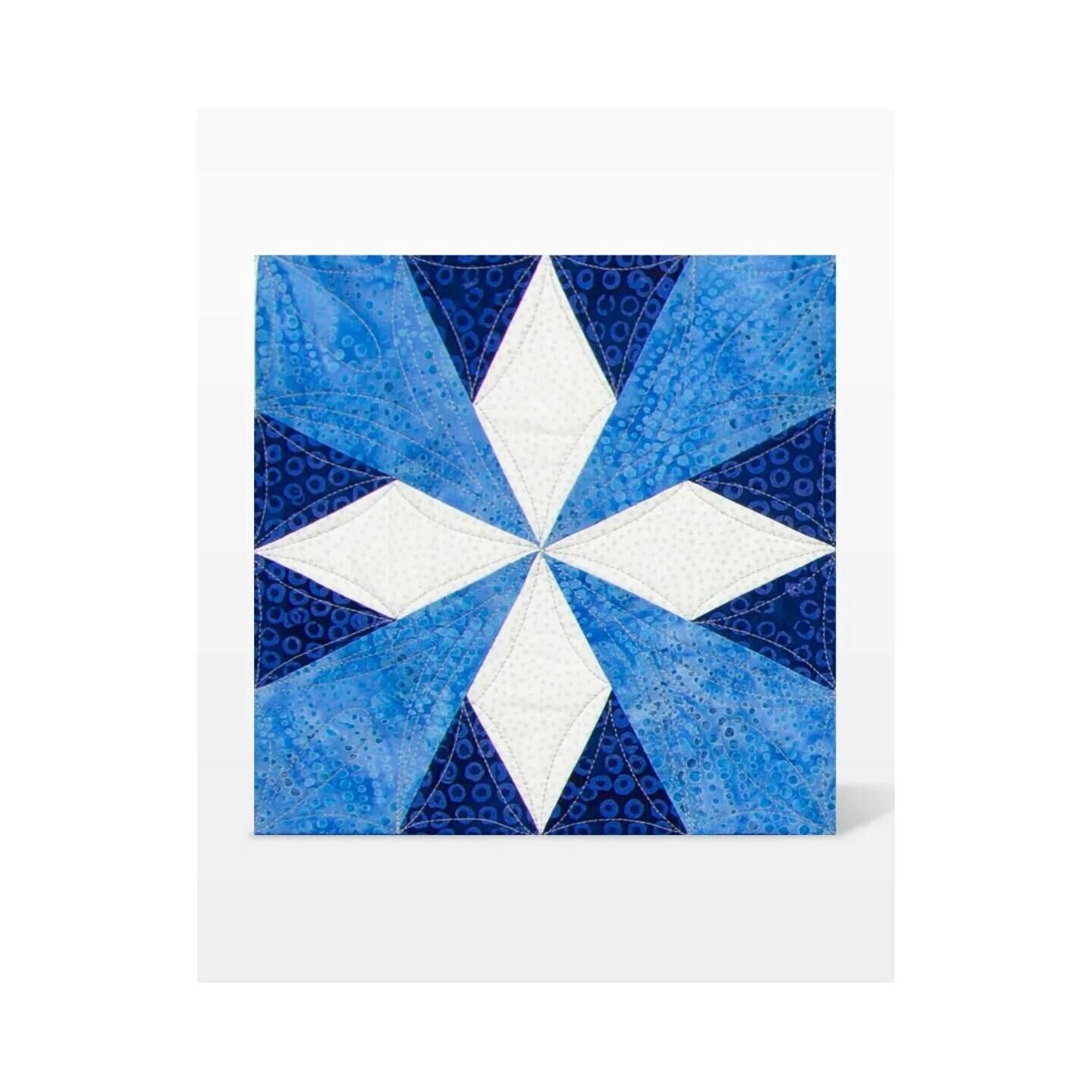 Angle. AccuQuilt - GO! Hattie's Choice-8" Finished Block on Board Fabric Cutting Die - Multicolor.