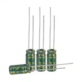 Unique Bargains - 47uF 35V 5x11mm Electrolytic Capacitor, High Frequency, Low Impedance, Radial Leads, 24pcs - Green