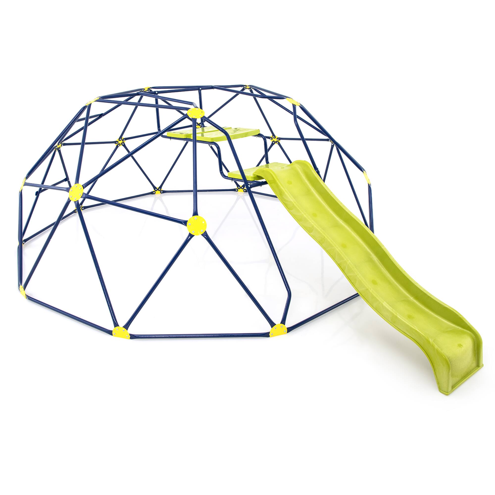 Alt View 9. Gymax - Gymax 13.3 FT Climbing Dome Geometric Dome Climber w/ Extended Wavy Slide - Multicolor.