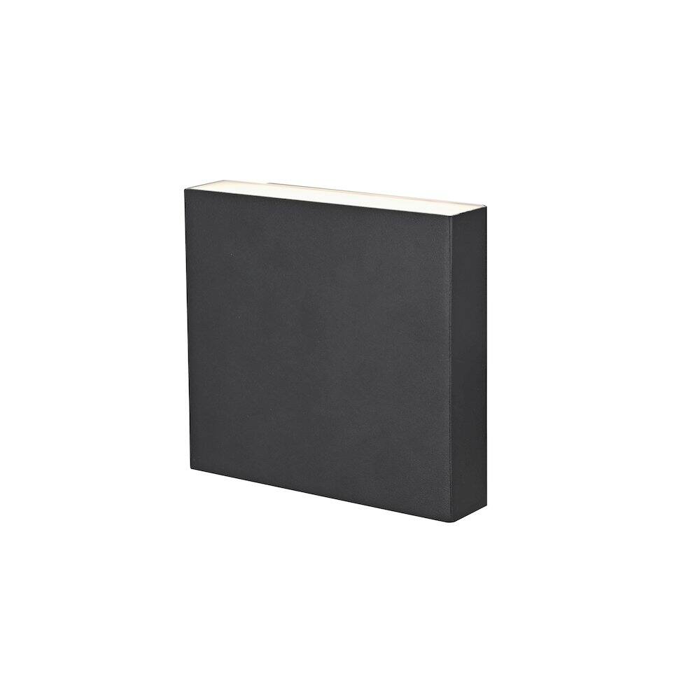 Angle. Elegant Lighting - Creed 5.5 inch Outdoor Wall Sconce in Black - Black.