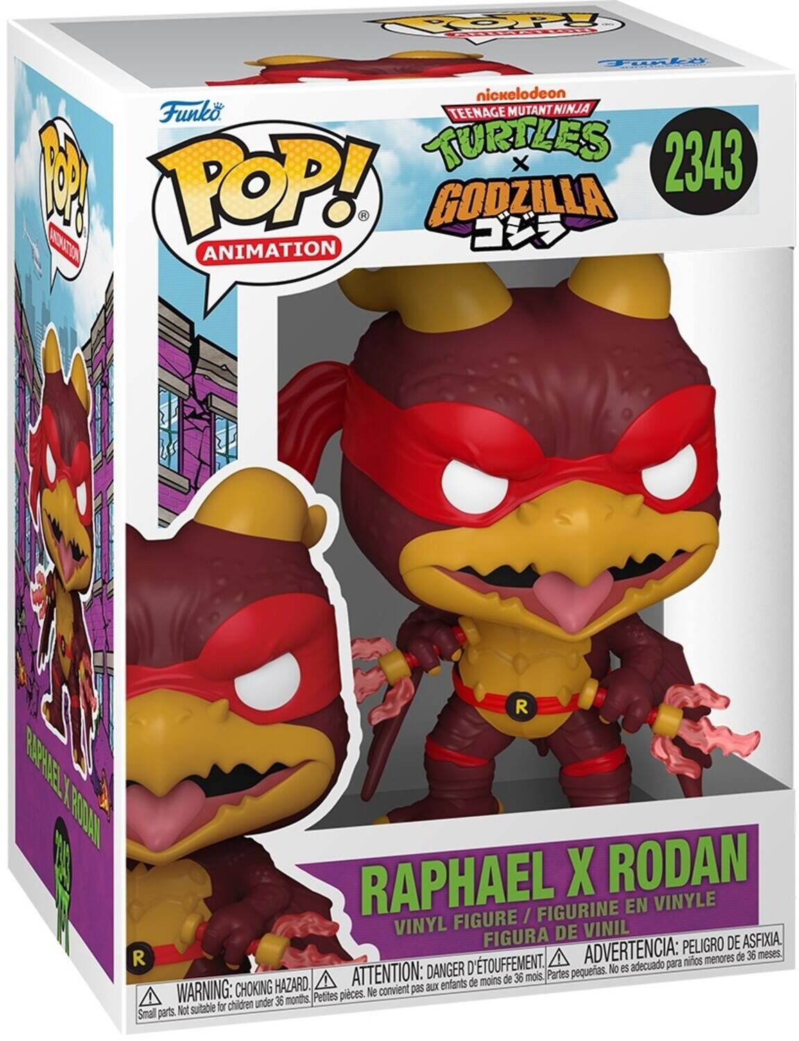 TOOPY FRET Tupke nickelodeon Funko POP! ANIMATION TEENAGE MUTANT NINJA TURTLES x GODZILLA 2343 RAPHAEL X RODAN FIGURINE EN VINYLE FIGURE / VINYL DE VINIL FIGURA DE VINIL WARNING: CHOKING HAZARD. Small parts. Not suitable for children under 36 months.
