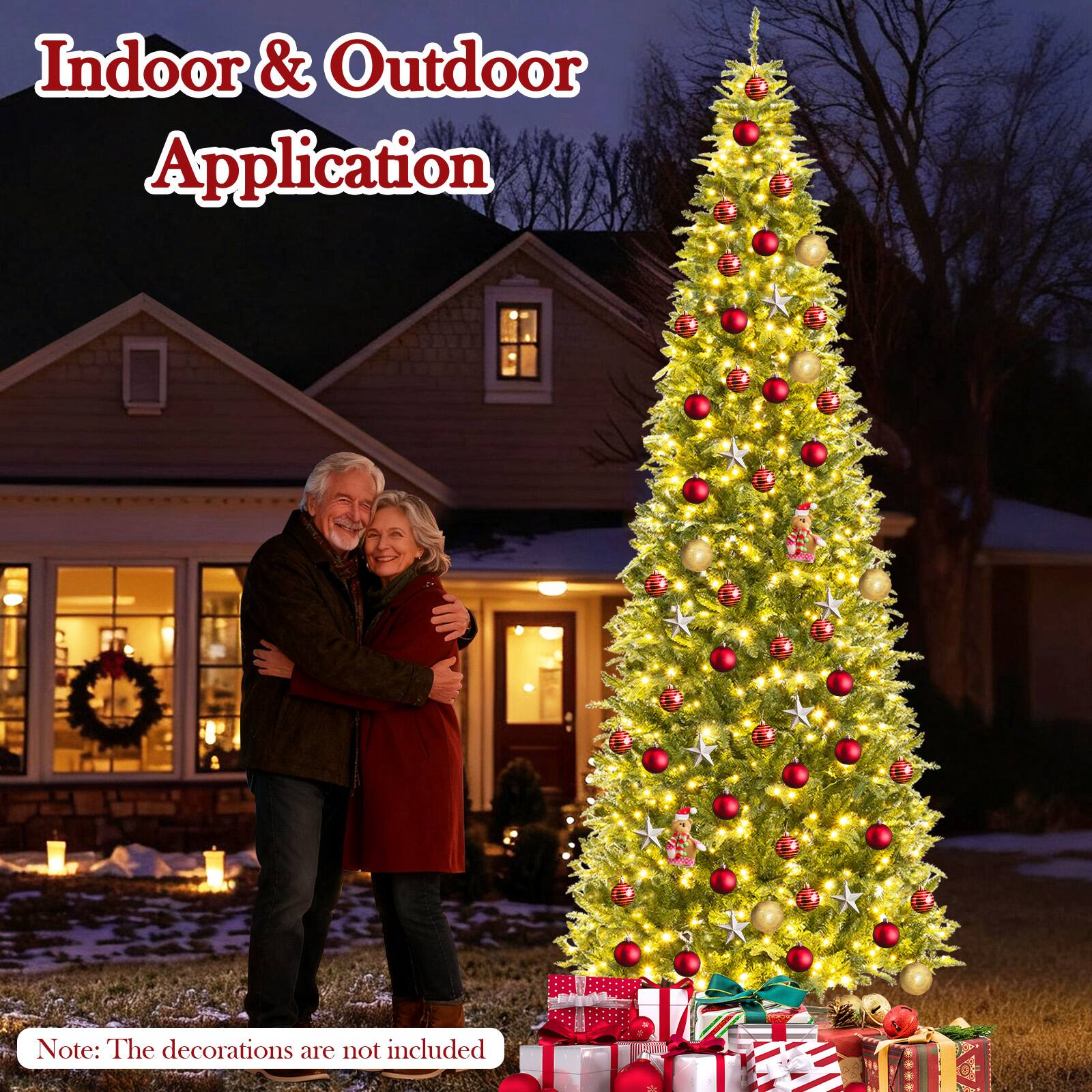 Indoor & Outdoor Application

Note: The decorations are not included