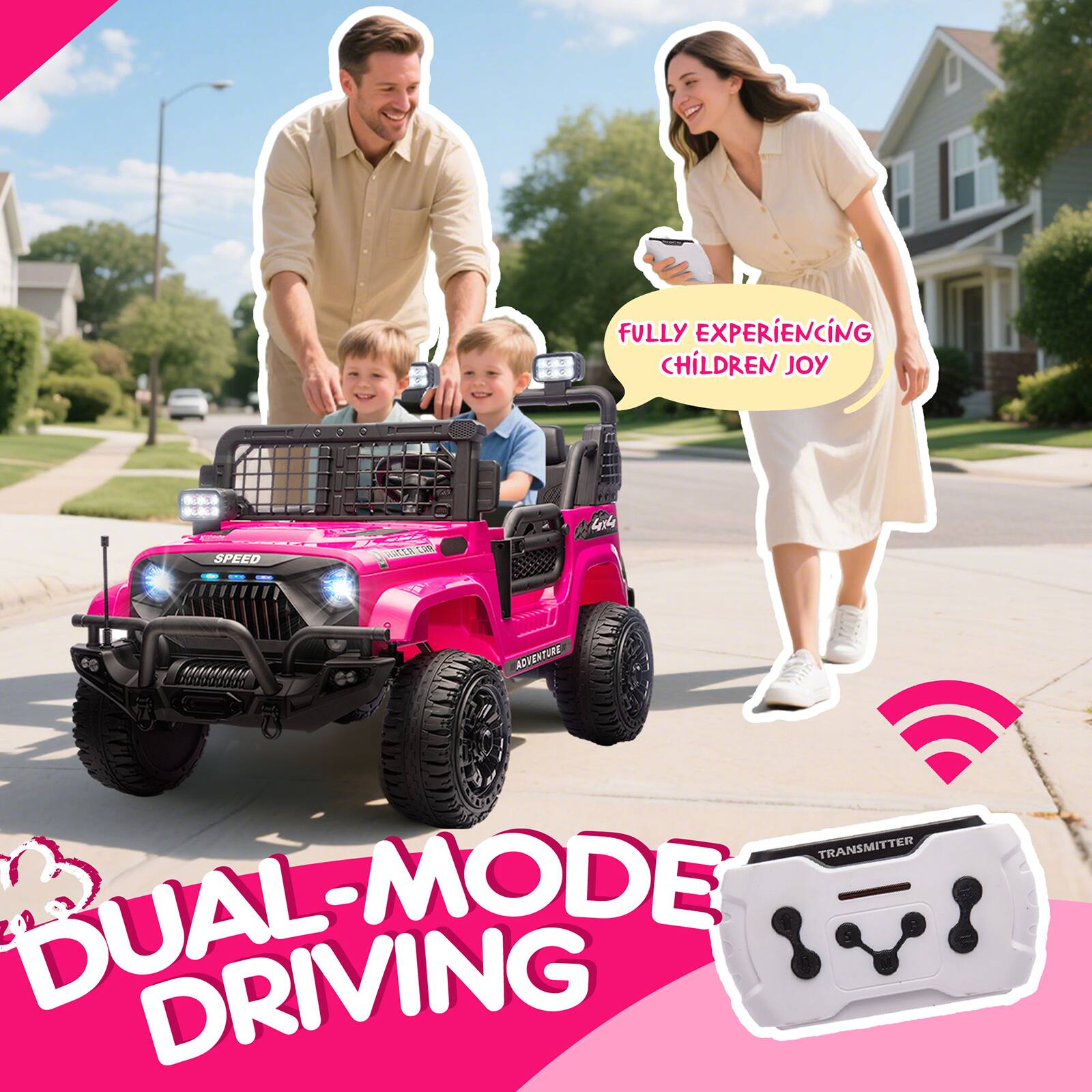FULLY EXPERIENCING CHILDREN JOY

DUAL-MODE DRIVING

TRANSMITTER