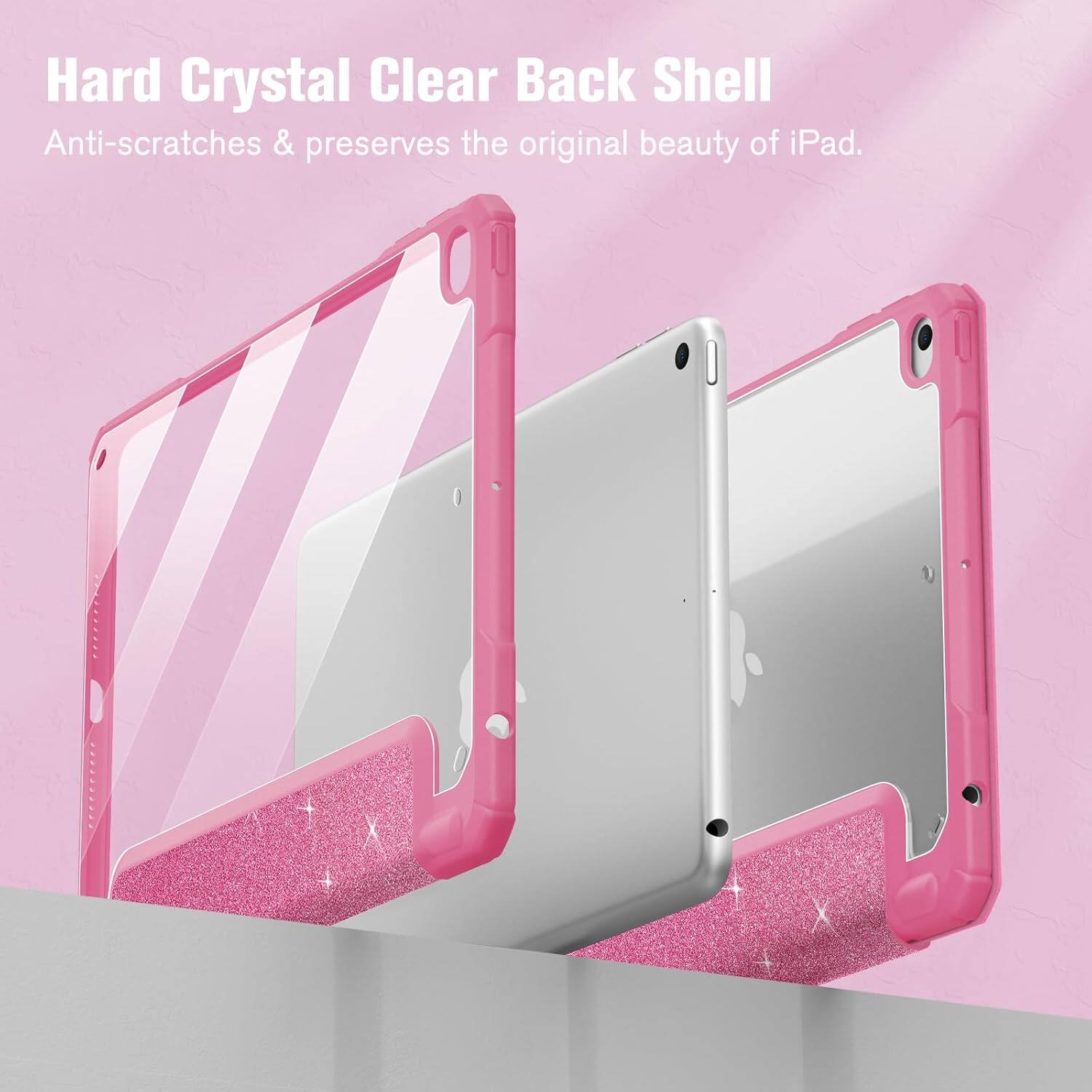 Hard Crystal Clear Back Shell  
Anti-scratches & preserves the original beauty of iPad.