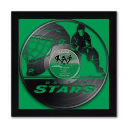 Sporticulture - Dallas Stars 13" x 13" Framed Vinyl Record Art Print - Green