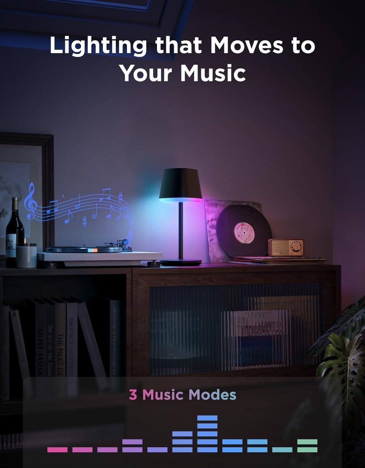 Lighting that Moves to Your Music

EEROSAARINEN SILVER DESIGN  
The Art of the Grass  
The Next Design  
Protect Our Desk  

3 Music Modes