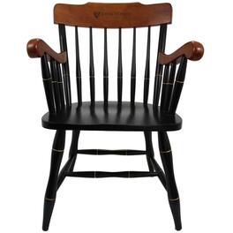 Jardine - Johns Hopkins Blue Jays Captain's Chair with Cherry Arms & Crown - Black