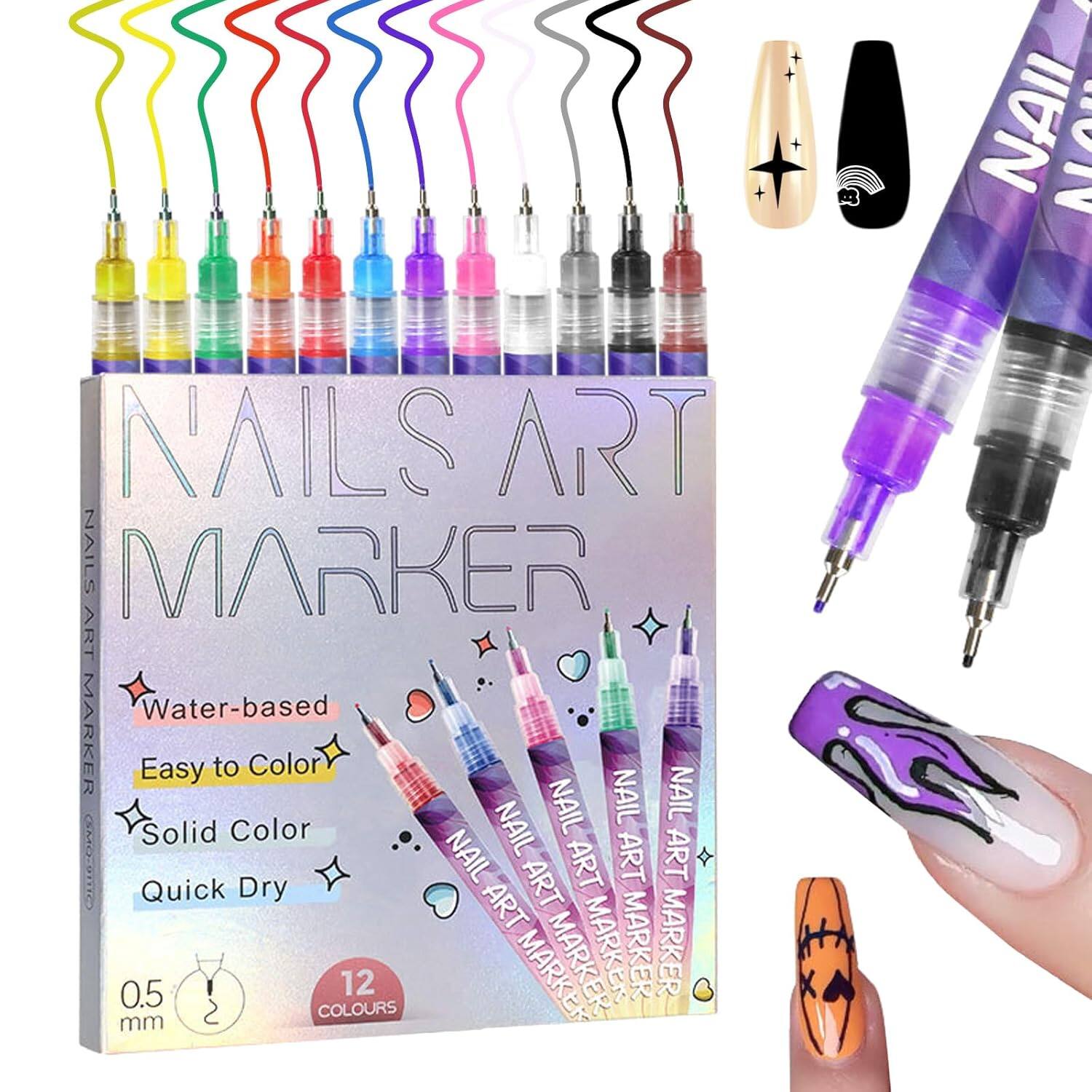 Nails Art Marker

Water-based
Easy to Color
Solid Color
Quick Dry

0.5 mm

12 Colours
