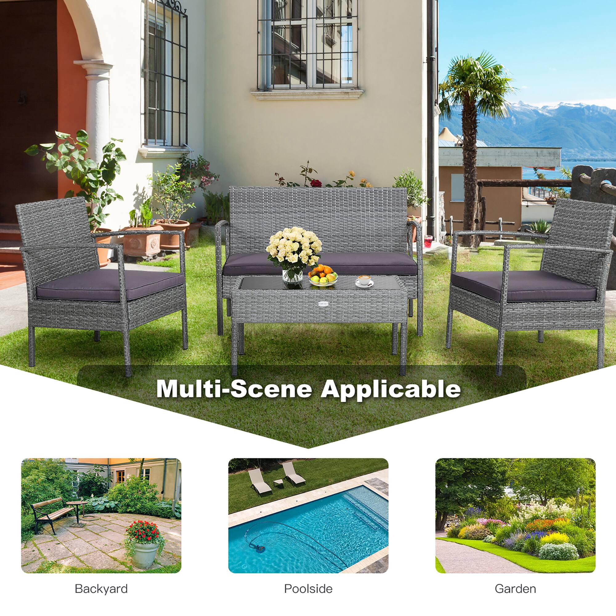 Multi-Scene Applicable Backyard Poolside Garden