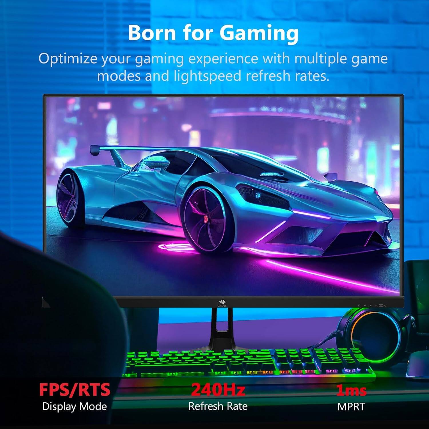 PEジガーULT2号1200m Amazon.com: Z-Edge 27 inch Gaming Monitor, FHD 1080P 240Hz