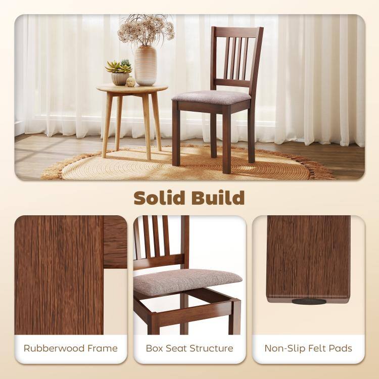 Solid Build  
Rubberwood Frame  
Box Seat Structure  
Non-Slip Felt Pads