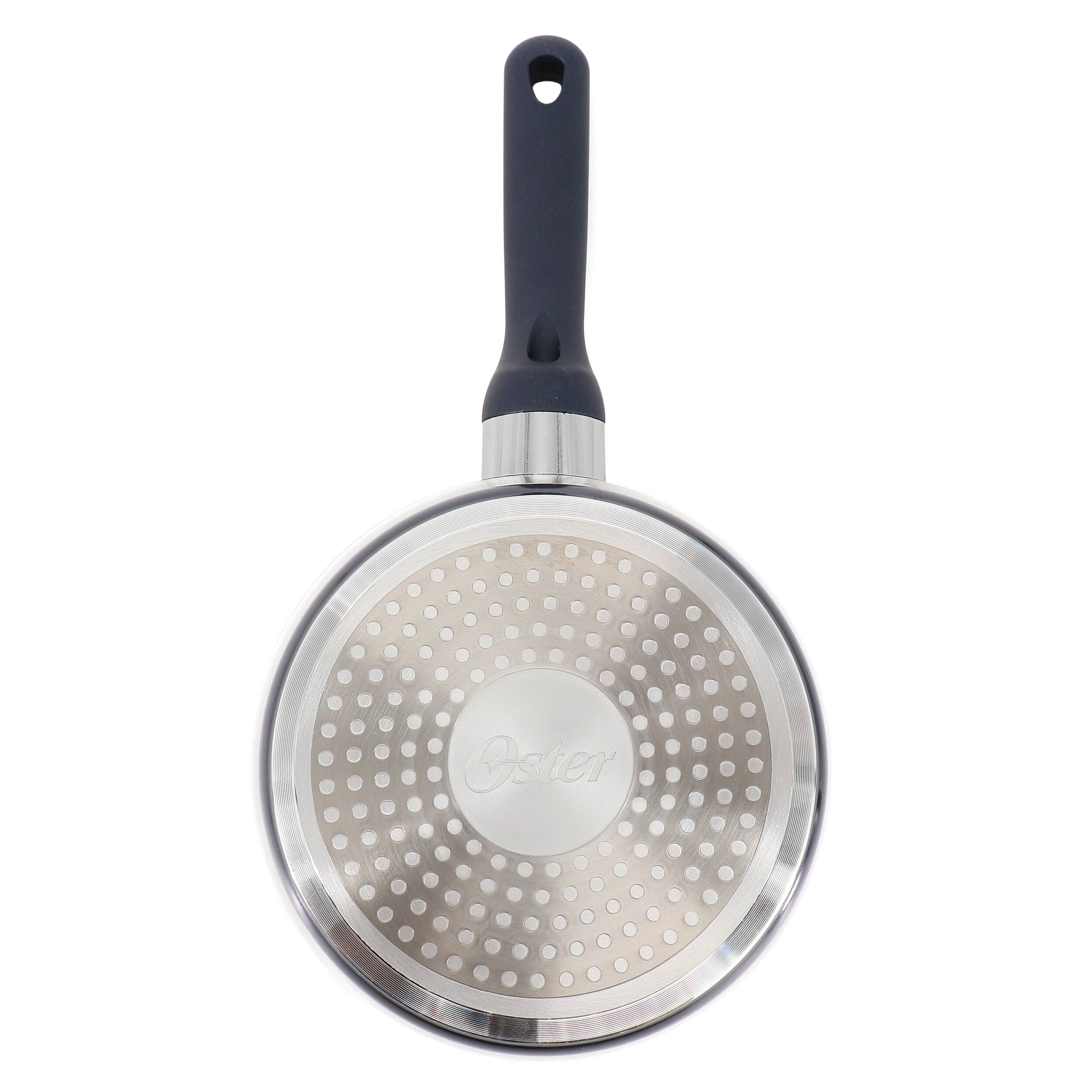 Alt View 4. Oster - Oster Hawke 1.9 Quart Ceramic Nonstick Aluminum Saucepan with Lid in Dark Blue - Blue.