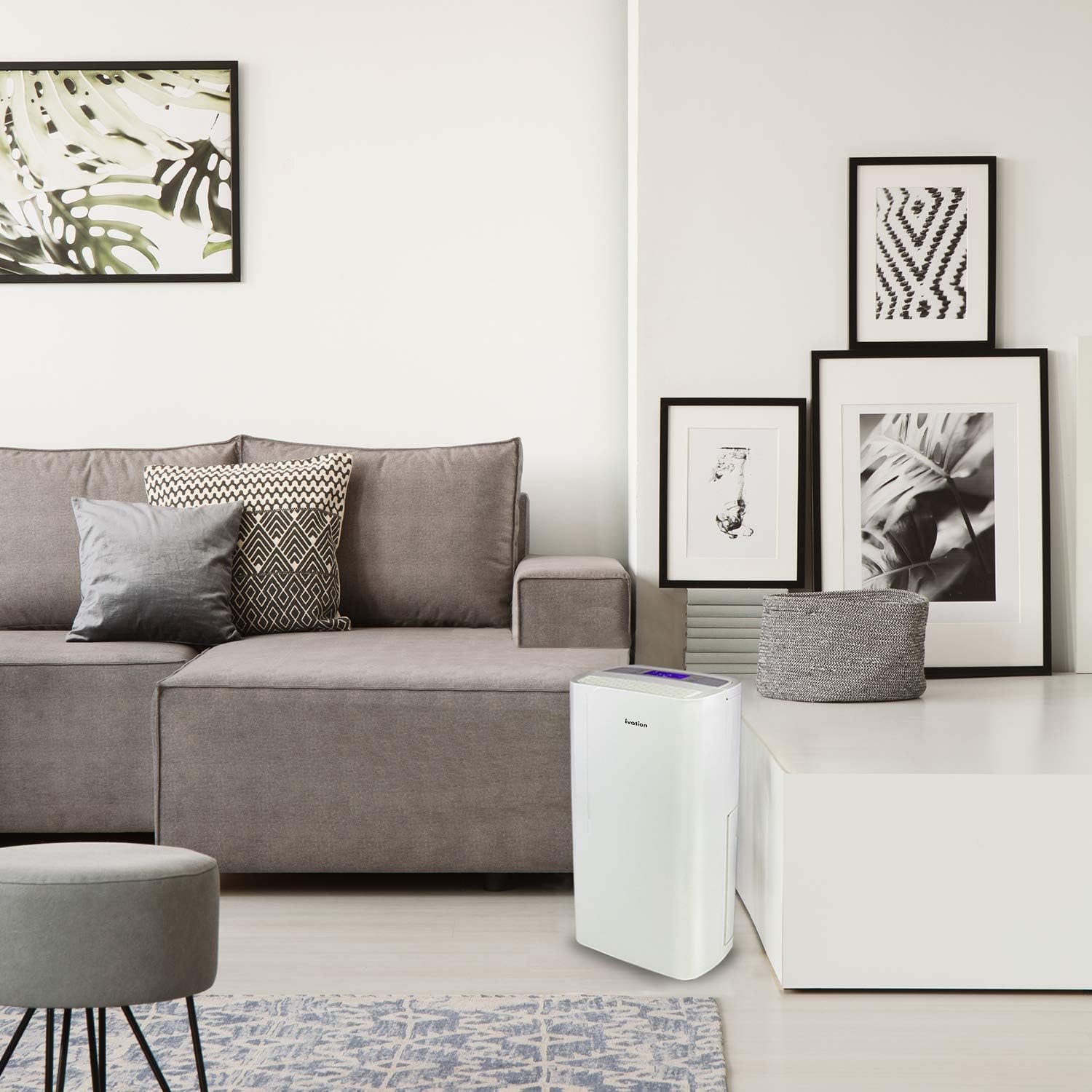 Alt View 1. Ivation - 14.7 Pint Dehumidifier with Drain Hose, Small Dehumidifier for Spaces Up to 320 Sq/Ft - White.