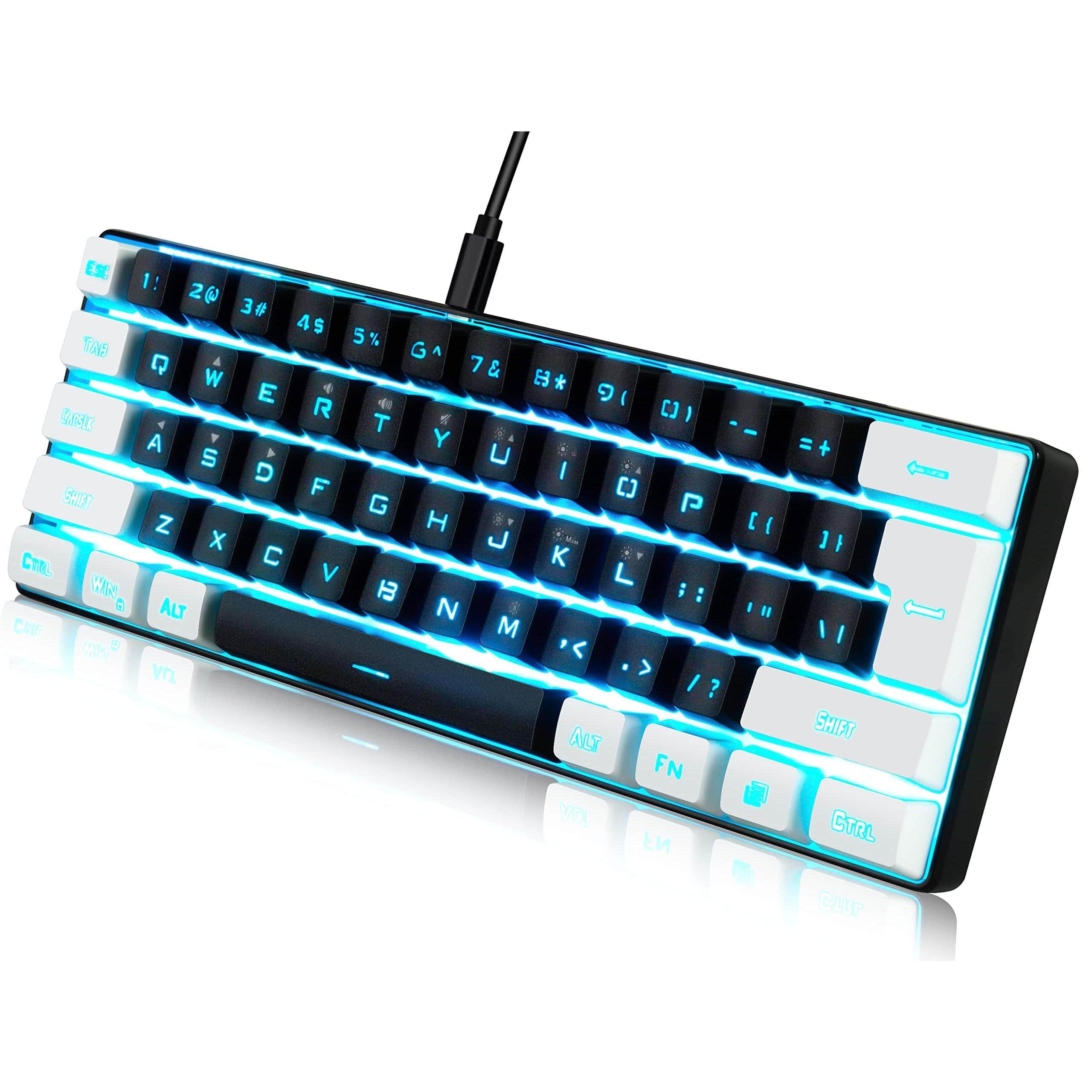 Reds Spade - Gaming Minimalist Portable Wired Ultra compact Mini Imitation Rgb Ergonomic keyboards featuredesigns with - Black-white