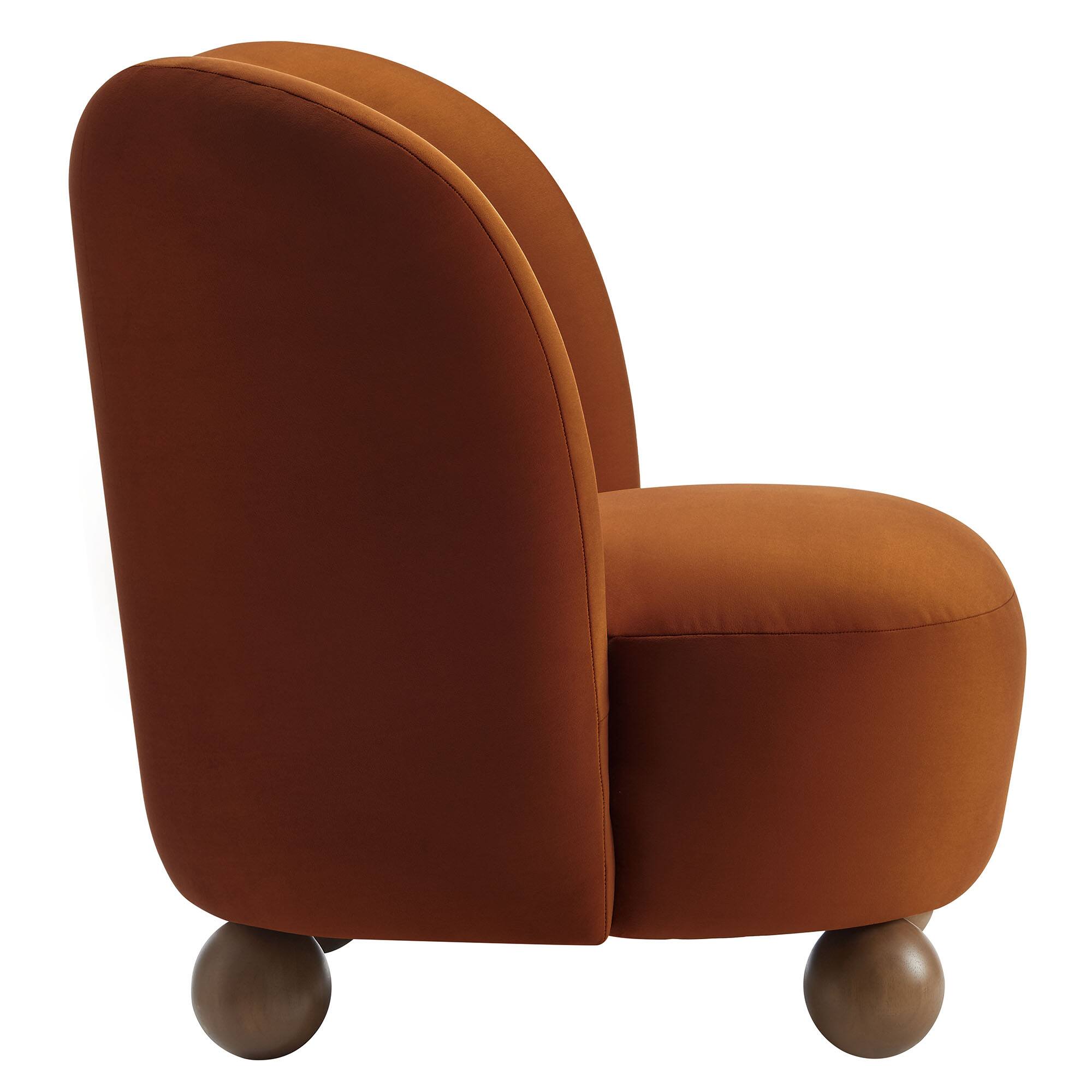 Alt View 2. Modway - Monroe Performance Velvet Accent Chair by Modway - Rust Walnut.