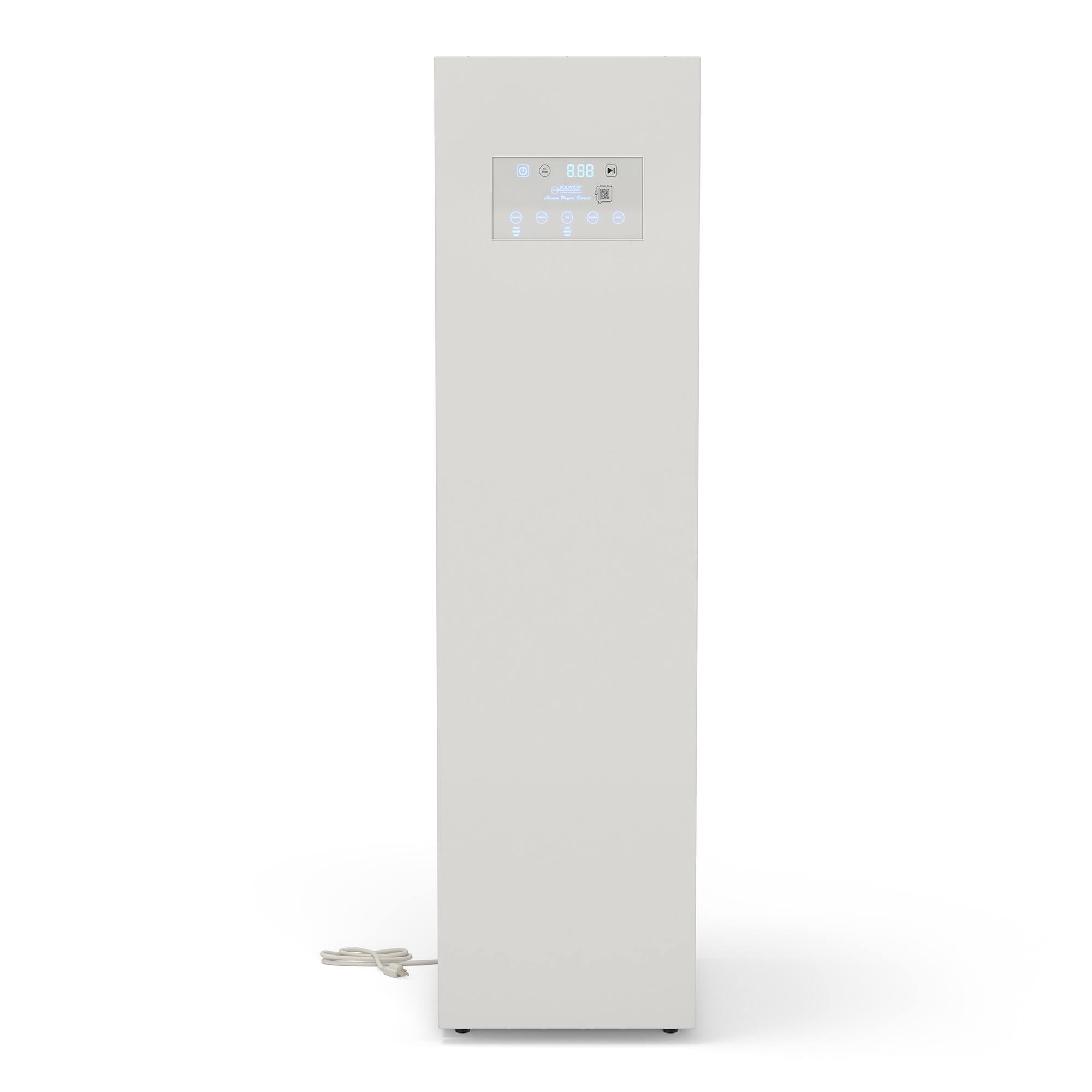 Angle. Equator - Equator SDC 760 7.6 cu. ft. Smart Steam Closet Dryer 4 Moving Hangers UVC Quick20 Refresh Sanitize Deodorize 110V - White.