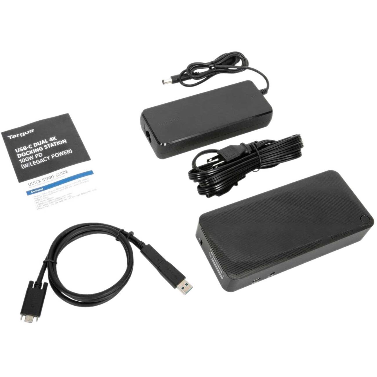 Targus USB-C DUAL 4K DOCKING STATION (100W PD POWER) (W/LEGACY GUIDE)  
QUICK START GUIDE