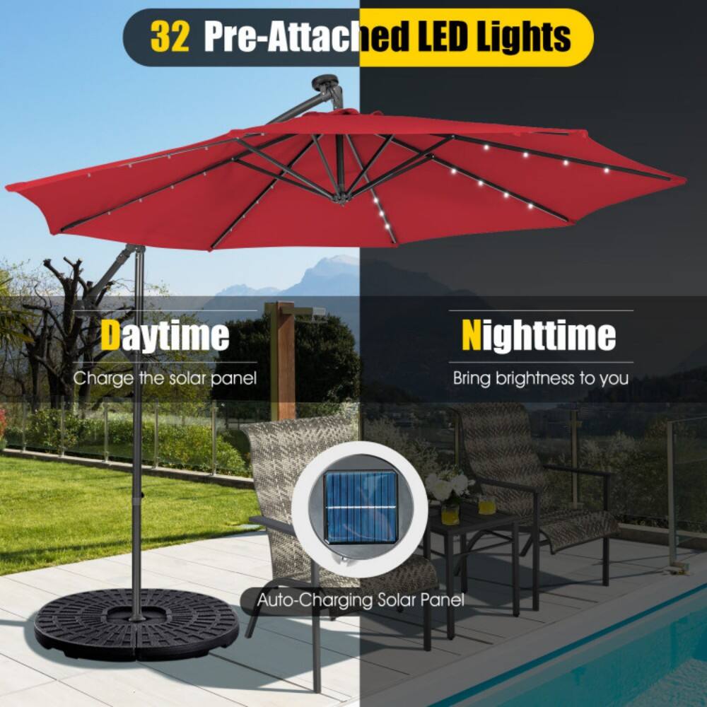 32 Pre-Attached LED Lights

Daytime
Charge the solar panel

Nighttime
Bring brightness to you

Auto-Charging Solar Panel