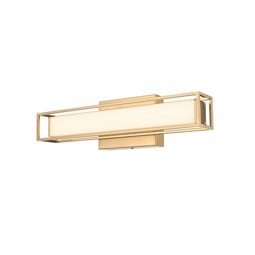 Back. Living District - Aden 16 Inch Led Wall Sconce In Satin Gold - Satin Gold.