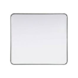 Elegant Decor - Contour Metal Rectangle Mirror 30x36 - Silver