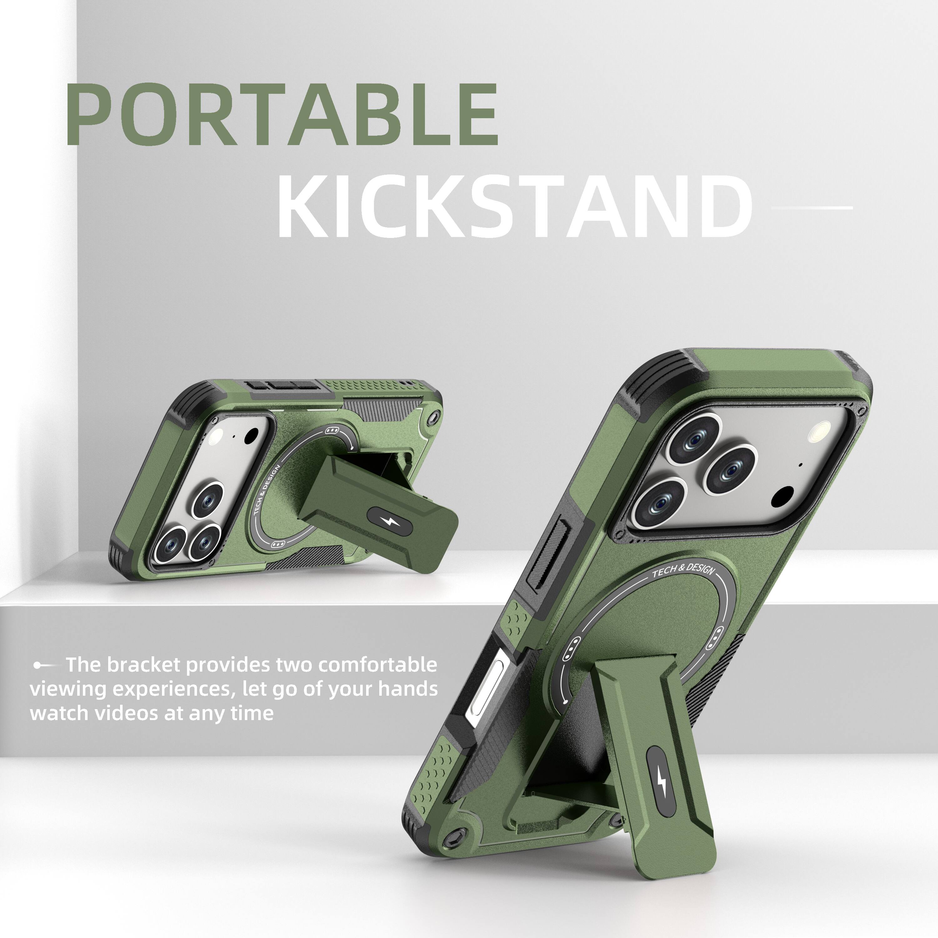 PORTABLE KICKSTAND

The bracket provides two comfortable viewing experiences, let go of your hands watch videos at any time
