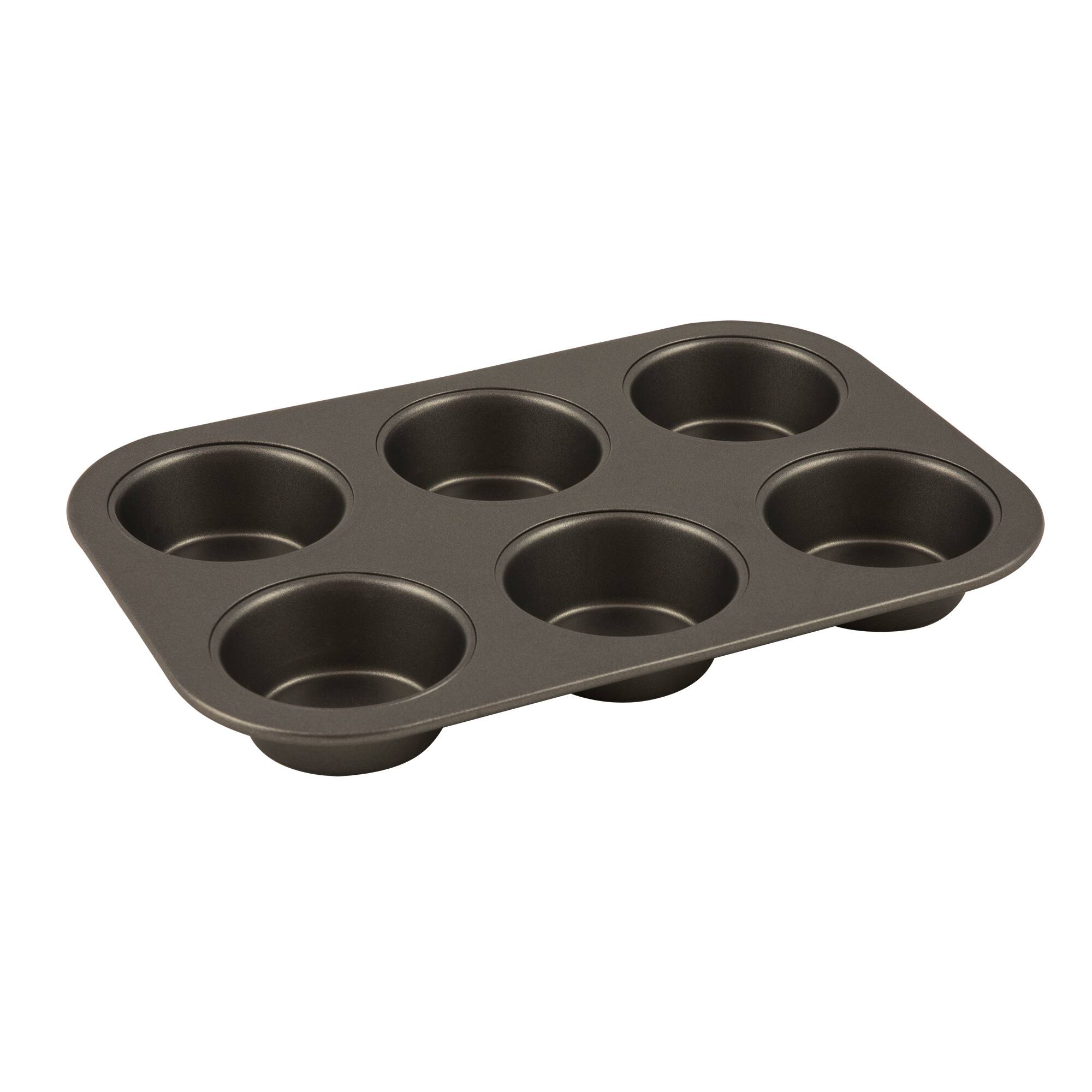 Alt View 2. Range Kleen - Range Kleen B13M6 Nonstick Muffin and Cupcake Pan, 6 Cup - Alluring grey color.
