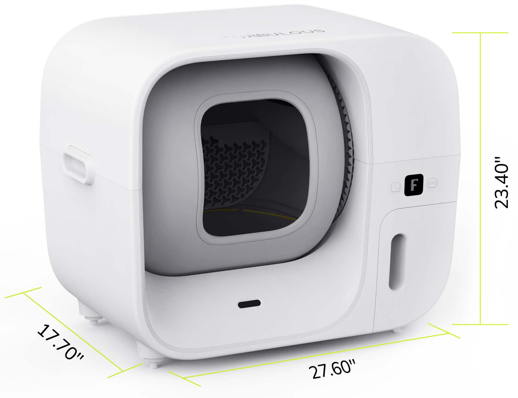 The text on the image reads: "Sabulous F OK 23.40" 17.70" 27.60" 27". The text has been grouped and corrected to read: "Sabulous F OK 23.40" 17.70" 27.60" 27".
