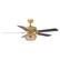 Angle. Parrot Uncle - 52" BohoSand Gold Cage Ceiling Fan with Remote and Light Kit - Matte White.