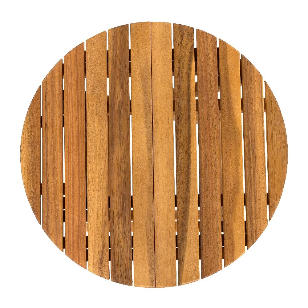 Alt View 10. Loheer - Loheer Foldable Acacia Wood Side Table Teak Finish Outdoor End Table No Assembly - Teak.